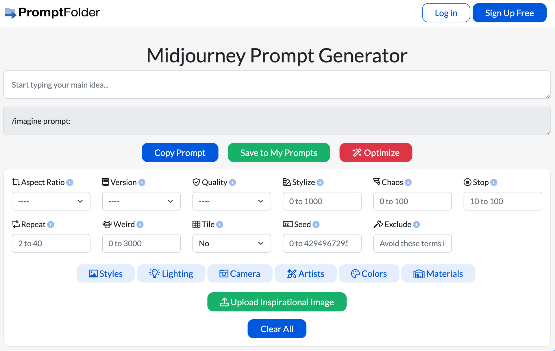 MidJourney Prompt Helper